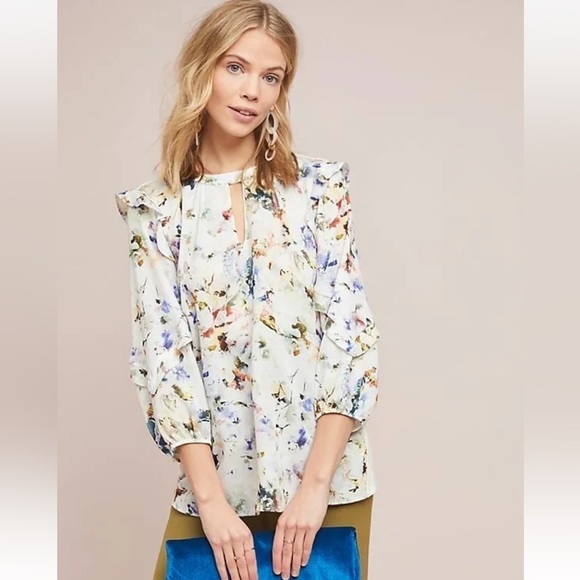 Anthropologie Floral Blouse - Multicolor - Picture 2 of 12